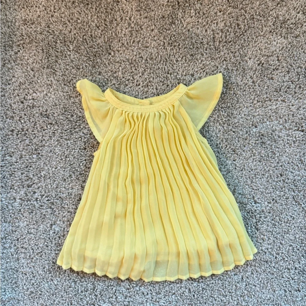 GAP Baby Yellow Pleated Dress Easter dress Spring Summer dress Size 0-3 Months